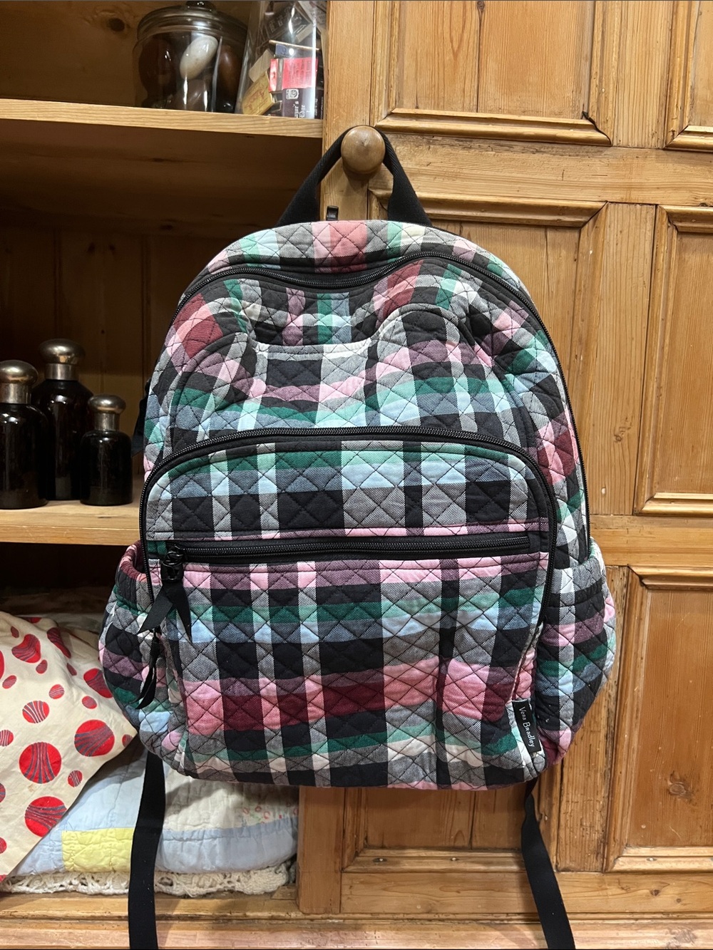 Vera Bradley Campus Backpack in Ribbons Plaid